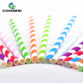 Factory price Colored Black White paper Wheat Drinking biodegradable paper straws with high quality